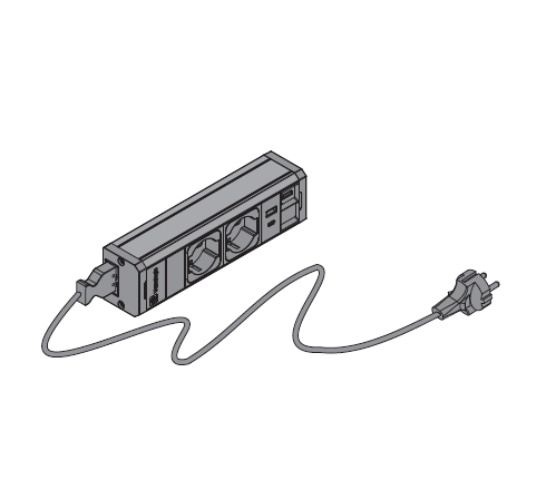 Комплект для электропитания с многофункциональными розетками (кабель 2м)