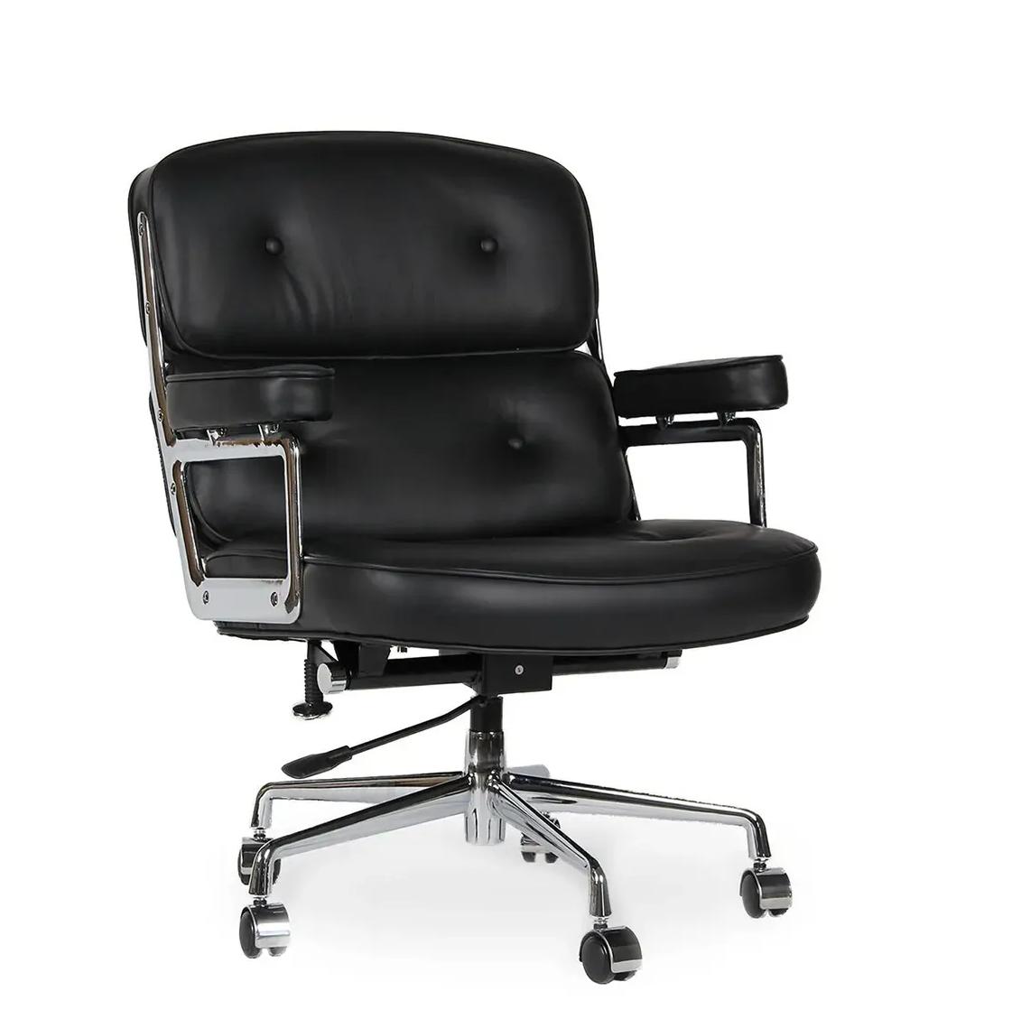 кресло eames style ribbed office chair ea 117 серая кожа