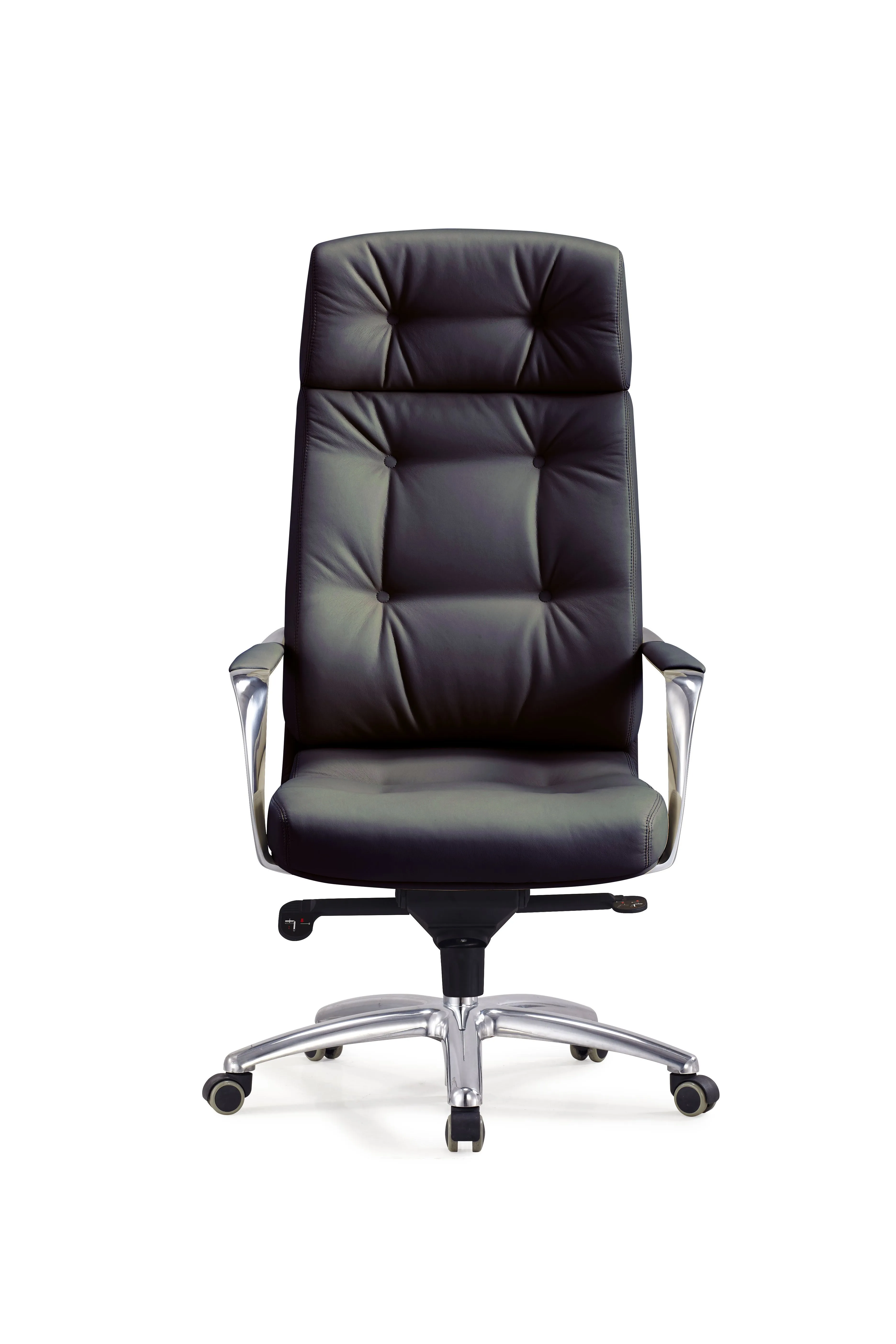 кресло для руководителя бюрократ dao черное натуральная кожа металл