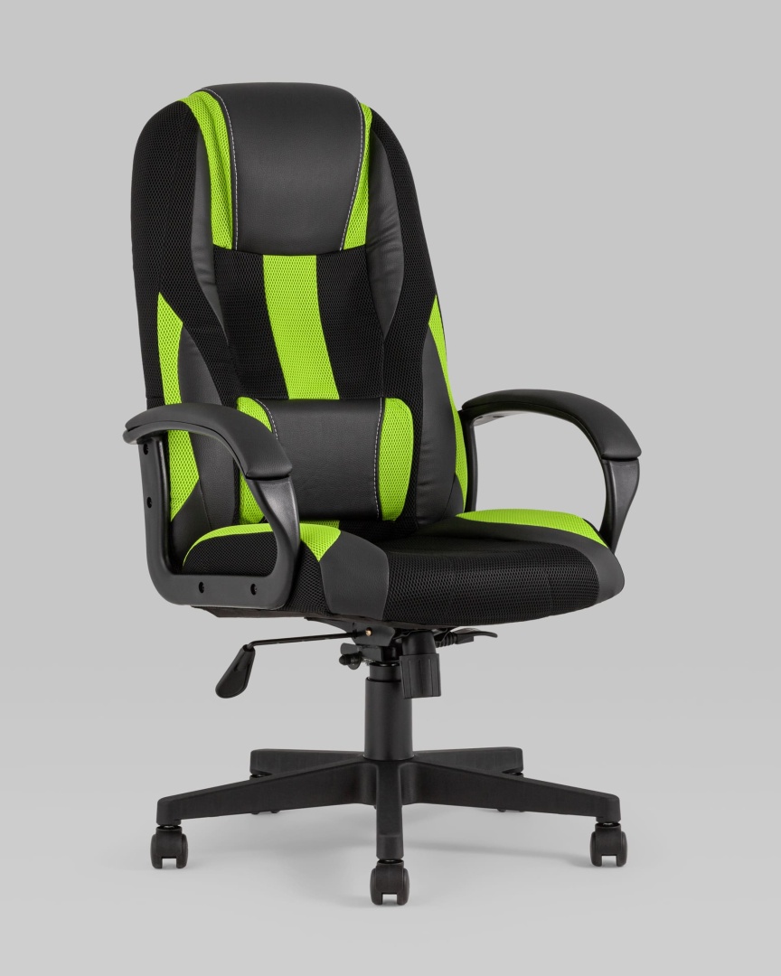 Кресло игровое TopChairs ST-CYBER 9 черный/зеленый