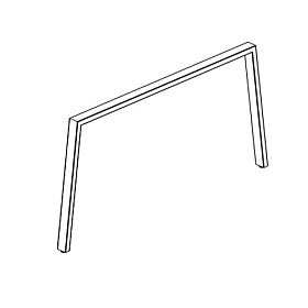 Опора стола А-образная проходная 1635 мм 1631*60*718 - ЭйБиСи-проджект Опора стола А-образная проходная 1635 мм 1631*60*718