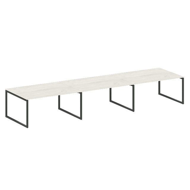 Переговорный стол (3 столешницы) на О-образном м/к