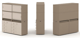 Набор №5. Тумба двойная с надставкой высокой 1500х410х1520