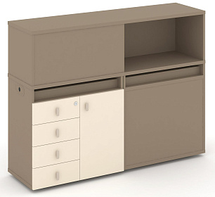 Набор №15. Тумба двойная с надставкой низкой 1500х410х1135