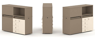 Набор №15. Тумба двойная с надставкой низкой 1500х410х1135