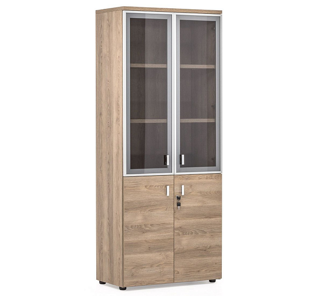 Шкаф комбинированный со стеклянной дверью 800x440x1980