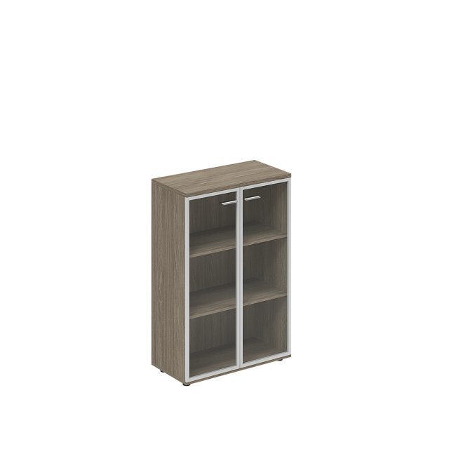 Шкаф средний со стеклом (з.ст. ЛДСП)  800х400х1200