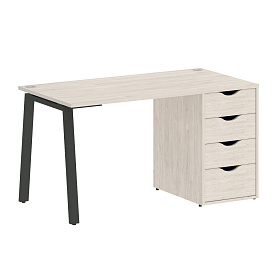 Стол письменный с тумбой 4 ящика (А-образные опоры) 1580х720х750 - ЭйБиСи-проджект Стол письменный с тумбой 4 ящика (А-образные опоры) 1580х720х750