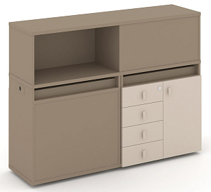 Набор №16. Тумба двойная с надставкой низкой 1500х410х1135