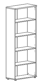 Стеллаж высокий 780x364x1930
