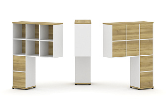 Надставка высокая + (Задняя стенка 8шт.) + (Блок 2 ящика - 2шт.) 1099х350х1486