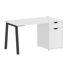 Стол письменный с тумбой 1 ящик (А-образные опоры) 1380х720х750 - ЭйБиСи-проджект Стол письменный с тумбой 1 ящик (А-образные опоры) 1380х720х750