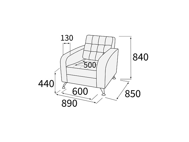 Кресло 780х900х880