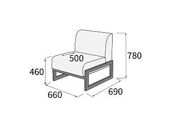 Кресло 660х690х780