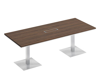 Стол для переговоров на квадратных опорах-колоннах СИ 152 ДГ/БП