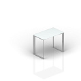 Приставной стол, белое стекло, 1000х600х710