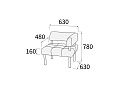 Модуль  1-номест. с правым  подл-ком 630х630х780