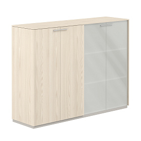 Шкаф средний + Шкаф средний со стеклом мат. 1624х450х1200