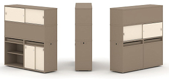 Набор №15. Тумба двойная с надставкой высокой 1500х410х1520