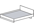 Кровать двуспальная с изголовьем,  с настилом из МДФ 2040х1450х750 (спальное место 2000х1400)