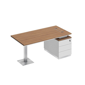 Стол руководителя на опорной тумбе (левый/правый) СИ 103 ДГ БП БП