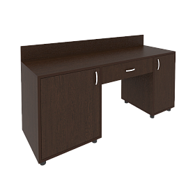 Стол с 2-мя тумбами и бортиком 1700*550*750