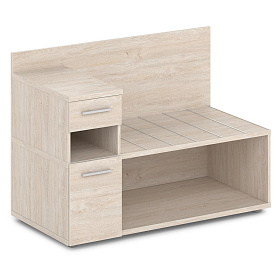 Тумба багажная с ящиком и дверью левая 1200x600x850