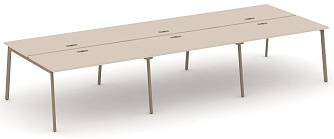 Рабочая станция на 6 мест  4140х1500х750 - ЭйБиСи-проджект Рабочая станция на 6 мест  4140х1500х750