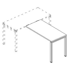 Брифинг-приставка на мет. каркасе UNO 1200x600x750 - ЭйБиСи-проджект Брифинг-приставка на мет. каркасе UNO 1200x600x750