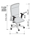 Кресло руководителя Athena с высокой спинкой и регулируемыми подлокотниками типа BHL