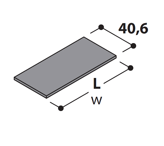 Дополнительная полка для шкафов 412x406x25