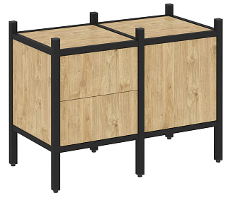 Комплект наборного стеллажа прямой 862х446х636