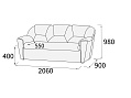 Диван 3-х местный 2060х900х980