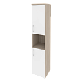 Шкаф высокий узкий правый (2 низких фасада ЛДСП) 400x420x1977