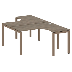 Рабочая станция криволинейная на П-образном м/к 1400*2435*750