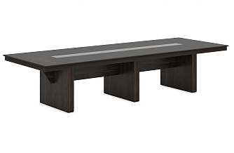 Стол для переговоров (столешница под кожаную вставку*) 3440х1240х750 - ЭйБиСи-проджект Стол для переговоров (столешница под кожаную вставку*) 3440х1240х750