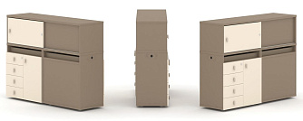 Набор №18. Тумба двойная с надставкой низкой 1500х410х1135