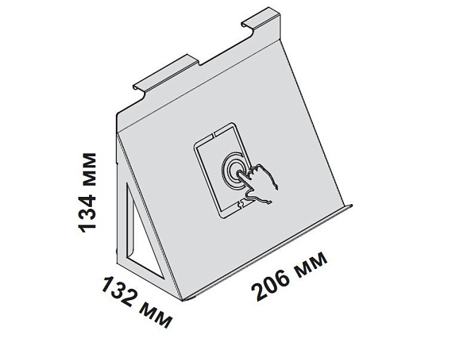 Подвесной держатель для планшетов 250x132x206