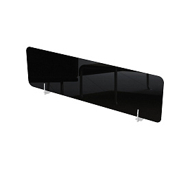 Барьер фронтальный, черный глянец HPL, 1400х4х400 - ЭйБиСи-проджект Барьер фронтальный, черный глянец HPL, 1400х4х400