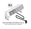 Комплект для электропитания с креплением для стола с 1 настраиваемым модулем (опция) (2м) 175120