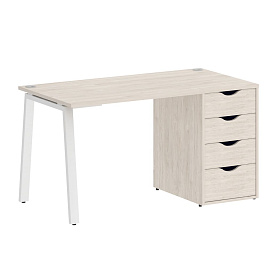 Стол письменный с тумбой 4 ящика (А-образные опоры) 1580х720х750 - ЭйБиСи-проджект Стол письменный с тумбой 4 ящика (А-образные опоры) 1580х720х750