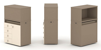 Набор №2. Тумба одиночная с надставкой низкой 750х410х1135 - ЭйБиСи-проджект Набор №2. Тумба одиночная с надставкой низкой 750х410х1135