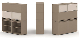 Набор №3. Тумба двойная с надставкой высокой 1500х410х1520