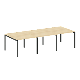 Переговорный стол (3 столешницы) на П-образном м/к 3000*1235*750