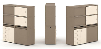 Набор №24. Тумба двойная с надставкой высокой 1500х410х1520