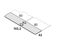 Торцевая столешница для бенч-системы 1652x420x18