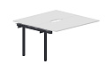 Составной стол bench на 2 рабочих места (2 эргономичных выреза) – приставной элемент, 1380х1366х750