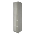 Шкаф высокий узкий 1 дверь стекло в алюминиевом профиле 400х450х1987