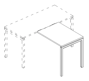 Брифинг-приставка на мет. каркасе DUE 800x600x750 - ЭйБиСи-проджект Брифинг-приставка на мет. каркасе DUE 800x600x750