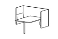 Панель кабинки со столом 90 см Торонто